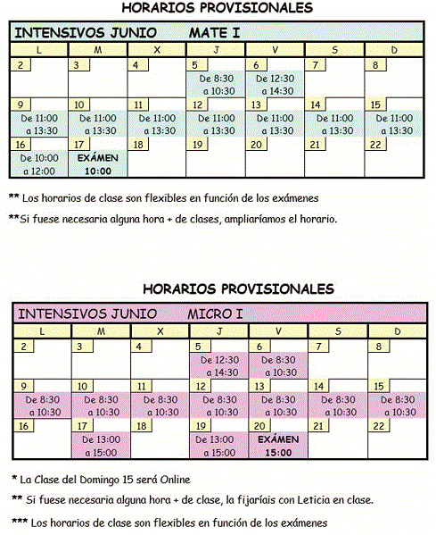 GRADOS SARRIKO exámenes extraordinarios 1